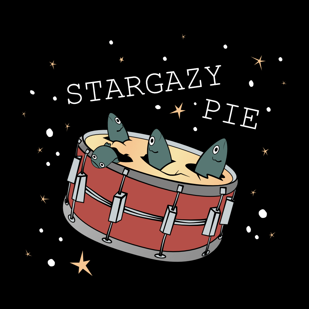 Stargazy Pie Logo Color on Black